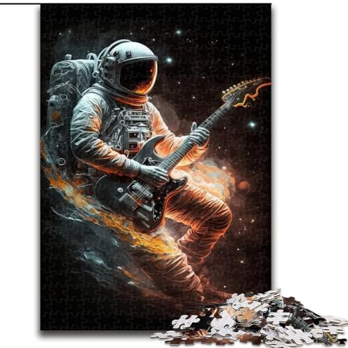 Puzzles für Erwachsene, 1000 Puzzles mit Astronautengitarrenmotiv, Größe 50x75cm, Denkspiel für Teenager und Familieninteraktion von LYXIANY