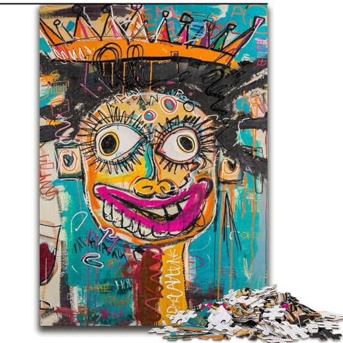 Puzzles für Erwachsene, 1000 Teile, Kinderpuzzle im Basquiat-Stil, anspruchsvolles Denkspiel, Familienaktivität, Heimdekoration, (Größe 50x75cm) von LYXIANY