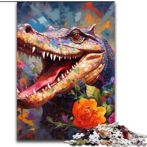 Puzzles für Erwachsene, 1000 Teile, Krokodil-Puzzles, 50x75cm, Denksportspiel, interaktives Familienspiel, geeignet für Kinder ab 14 Jahren von LYXIANY