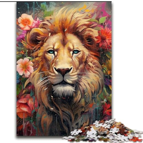 Puzzles für Erwachsene, 1000 Teile, Löwen-Puzzles, 26x38cm, Denksportspiel, interaktives Familienspiel, geeignet für Kinder ab 14 Jahren von LYXIANY
