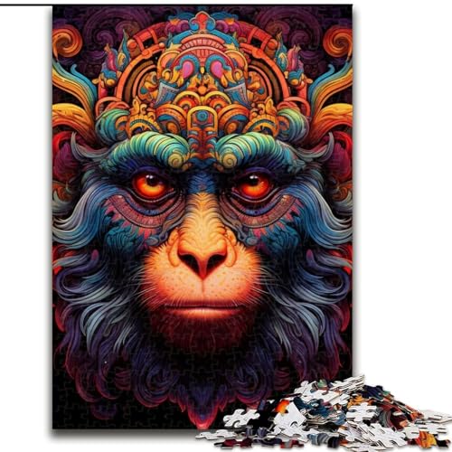 Puzzles für Erwachsene, 1000 Teile, psychedelisches Affen-Puzzle, 26x38cm, Denksportspiel, interaktives Familienspiel, geeignet für Kinder ab 14 Jahren Puzzles für Erwachsene, 1000 Teile, psychedelisches Affen-Puzzle, 26x38cm, Denksportspiel, interaktives Familienspiel, geeignet für Kinder ab 14 Jahren von LYXIANY