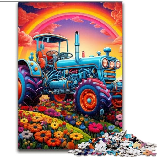 Puzzles für Erwachsene, Bunte Traktor-Puzzles aus Holz, Größe: 50x75cm, anspruchsvolles Denkspiel für Teenager, unterhaltsames interaktives Spiel für die ganze Familie von LYXIANY