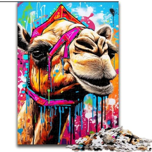 Puzzles für Erwachsene, Giraffen-Puzzles aus Holz, Größe: 50x75cm, anspruchsvolles Denkspiel für Teenager, unterhaltsames interaktives Spiel für die ganze Familie von LYXIANY
