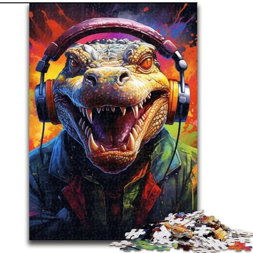 Puzzles für Erwachsene, farbenfrohe Krokodil-Puzzles für Erwachsene, Größe: 50x75cm, für Reiseliebhaber und Paare, anspruchsvolles Spielzeug von LYXIANY