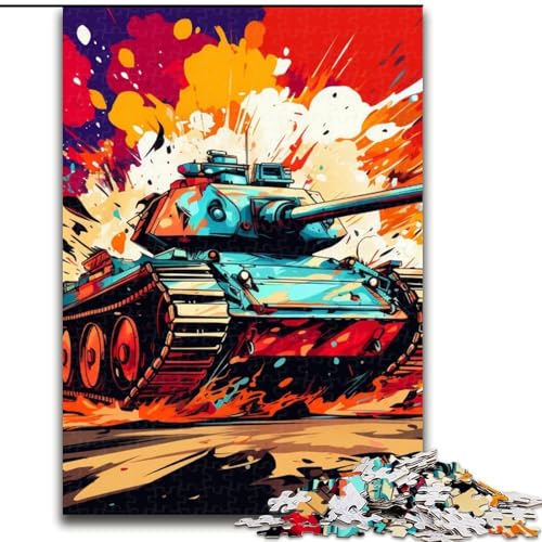 Puzzles für Erwachsene, farbenfrohe Panzer-Puzzles für Erwachsene, Größe: 50x75cm, für Reiseliebhaber und Paare, anspruchsvolles Spielzeug von LYXIANY