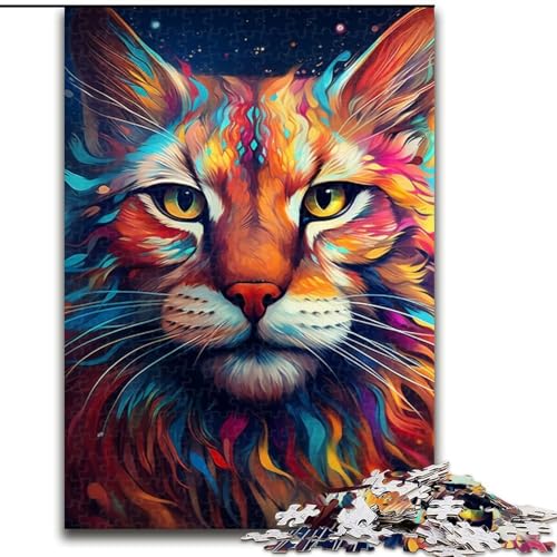 Puzzles für Erwachsene, farbenfrohes Kunst-Luchs-Puzzle aus Holz, Größe: 50x75cm, anspruchsvolles Denkspiel für Teenager, unterhaltsames interaktives Spiel für die ganze Familie Puzzles für Erwachsene, farbenfrohes Kunst-Luchs-Puzzle aus Holz, Größe: 50x75cm, anspruchsvolles Denkspiel für Teenager, unterhaltsames interaktives Spiel für die ganze Familie von LYXIANY