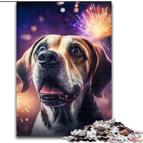 Puzzles für Erwachsene, süße Welpen-Puzzles für Erwachsene, Größe: 50x75cm, für Reiseliebhaber und Paare, anspruchsvolles Spielzeug von LYXIANY