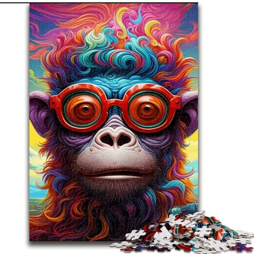 Puzzles für Erwachsene Affenpuzzles für Erwachsene Größe: 50x75cm Anspruchsvolles Denkspiel - Entspannendes Spielzeug für Teenager von LYXIANY
