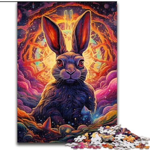 Puzzles für Erwachsene Art Rabbits Puzzles für Erwachsene Größe: 50x75cm Anspruchsvolles Denkspiel - Entspannendes Spielzeug für Teenager von LYXIANY