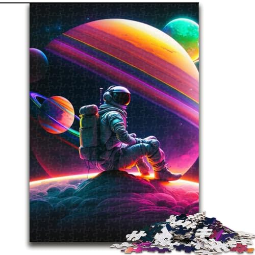 Puzzles für Erwachsene Astronauten-Puzzles für Erwachsene, Größe: 50x75cm, für Reiseliebhaber und Paare, anspruchsvolles Spielzeug von LYXIANY