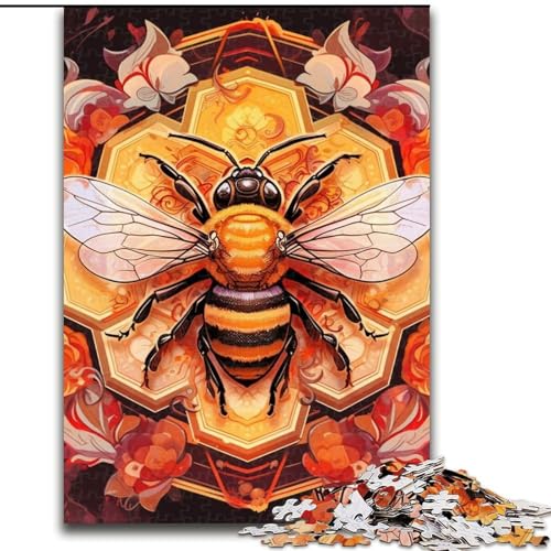 Puzzles für Erwachsene Bienenpuzzles für Erwachsene Größe: 50x75cm Anspruchsvolles Denkspiel - Entspannendes Spielzeug für Teenager von LYXIANY