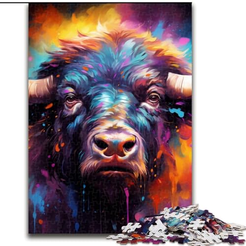 Puzzles für Erwachsene Buffalo Puzzles für Erwachsene Größe: 50x75cm für Reiseliebhaber und Paare, anspruchsvolles Spielzeug von LYXIANY