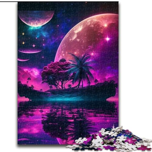 Puzzles für Erwachsene Cosmic Beach Puzzles für Erwachsene Größe: 50x75cm Anspruchsvolles Denkspiel - Entspannendes Spielzeug für Teenager von LYXIANY