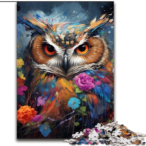 Puzzles für Erwachsene Eulen-Puzzles für Erwachsene, Größe: 50x75cm, für Reiseliebhaber und Paare, anspruchsvolles Spielzeug von LYXIANY