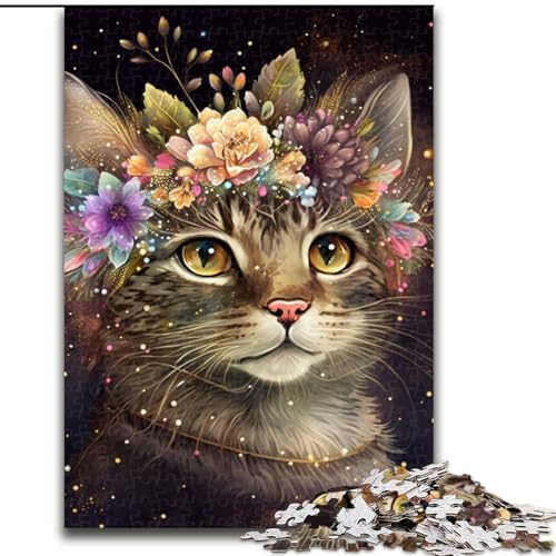 Puzzles für Erwachsene Fantasy-Katzen-Puzzles für Erwachsene, Größe: 50x75cm, anspruchsvolles Denkspiel – entspannendes Spielzeug für Teenager von LYXIANY