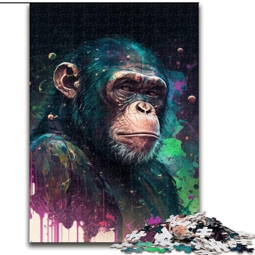 Puzzles für Erwachsene Fantasy-Schimpansen-Puzzles für Erwachsene, Größe: 50x75cm, anspruchsvolles Denkspiel – entspannendes Spielzeug für Teenager von LYXIANY