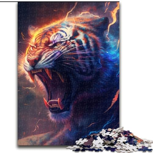 Puzzles für Erwachsene Fantasy Tiger Puzzles für Erwachsene Größe: 50x75cm Anspruchsvolles Denkspiel - Entspannendes Spielzeug für Teenager von LYXIANY