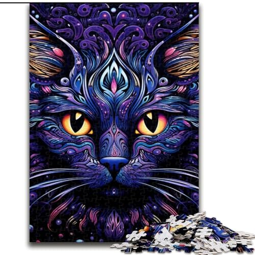 Puzzles für Erwachsene mit 1000 Teilen, Schwarze Katze, 50x75cm, Denksportspiel, interaktives Familienspiel, geeignet für Kinder ab 14 Jahren Puzzles für Erwachsene mit 1000 Teilen, Schwarze Katze, 50x75cm, Denksportspiel, interaktives Familienspiel, geeignet für Kinder ab 14 Jahren von LYXIANY