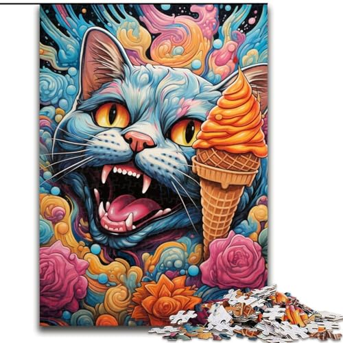 Puzzles für Erwachsene mit 1000 Teilen, psychedelische Katzen-Puzzles, 26x38cm, Denksportspiel, interaktives Familienspiel, geeignet für Kinder ab 14 Jahren Puzzles für Erwachsene mit 1000 Teilen, psychedelische Katzen-Puzzles, 26x38cm, Denksportspiel, interaktives Familienspiel, geeignet für Kinder ab 14 Jahren von LYXIANY