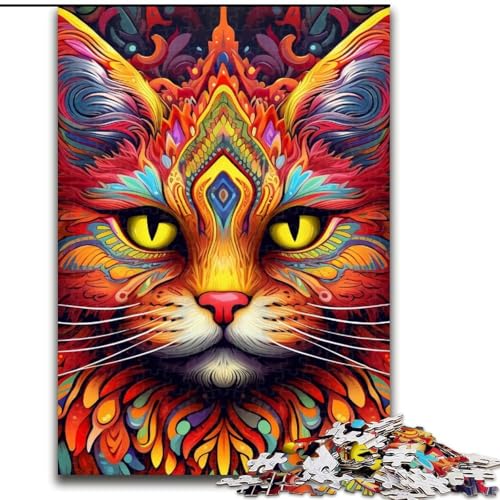 Puzzles für Erwachsene mit 1000 Teilen, psychedelische Katzen-Puzzles, 50x75cm, Denksportspiel, interaktives Familienspiel, geeignet für Kinder ab 14 Jahren Puzzles für Erwachsene mit 1000 Teilen, psychedelische Katzen-Puzzles, 50x75cm, Denksportspiel, interaktives Familienspiel, geeignet für Kinder ab 14 Jahren von LYXIANY