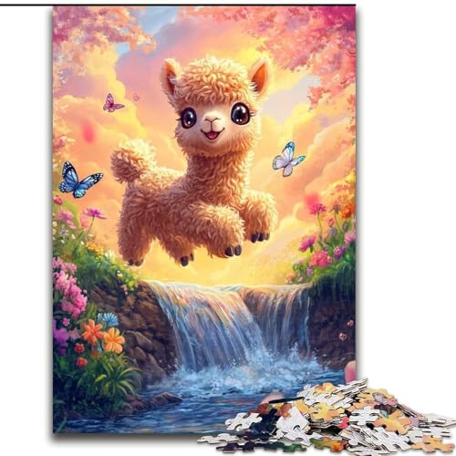 Puzzles für Erwachsene und Jugendliche, 1000 Teile, Alpaka-Gehirn-Intelligenz-Herausforderung, süchtig machendes Spielzeug, lustiges Geschenk für Kinder ab 14 Jahren (Größe 26x38cm) von LYXIANY