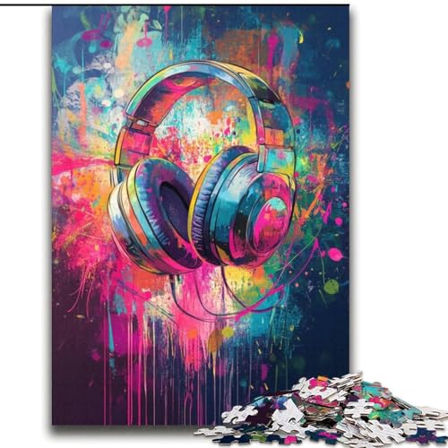 Puzzles für Erwachsene und Jugendliche, 1000 Teile, Bunte Kopfhörer, Spielzeug, Lernspiele, Stressabbau, Eltern-Kind-Interaktion, 38x52cm Puzzles für Erwachsene und Jugendliche, 1000 Teile, Bunte Kopfhörer, Spielzeug, Lernspiele, Stressabbau, Eltern-Kind-Interaktion, 38x52cm von LYXIANY