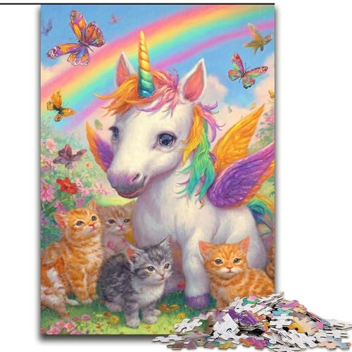 Puzzles für Erwachsene und Jugendliche, 1000 Teile, Einhorn-Baby, Spielzeug, Lernspiele, Stressabbau, einzigartige Heimdekoration und Geschenke (Größe 26x38cm) von LYXIANY