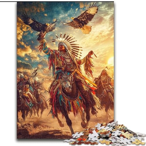 Puzzles für Erwachsene und Jugendliche, 1000 Teile, Puzzle mit indianischen Männern, Lernspiele, Heimdekoration, Lernspiel für Geburtstag, Weihnachten, 50x75cm Puzzles für Erwachsene und Jugendliche, 1000 Teile, Puzzle mit indianischen Männern, Lernspiele, Heimdekoration, Lernspiel für Geburtstag, Weihnachten, 50x75cm von LYXIANY