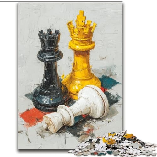 Puzzles für Erwachsene und Jugendliche, 1000 Teile, Schach-Ölgemälde, anspruchsvoll zu vervollständigen, Aber lustig und humorvoll, einzigartig, Geburtstag und Geschenke, 50x75cm Puzzles für Erwachsene und Jugendliche, 1000 Teile, Schach-Ölgemälde, anspruchsvoll zu vervollständigen, Aber lustig und humorvoll, einzigartig, Geburtstag und Geschenke, 50x75cm von LYXIANY