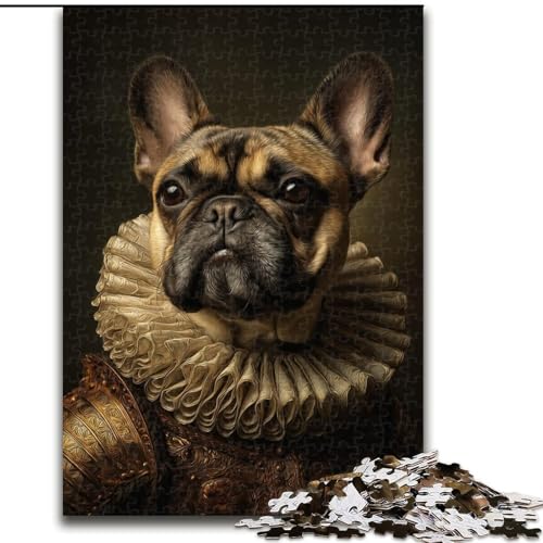 Puzzles für Erwachsene und Jugendliche, 1000 Teile, Tier-Bulldogge, Spielzeug, Lernspiele, Stressabbau, einzigartige Heimdekoration und Geschenke (Größe 26x38cm) von LYXIANY