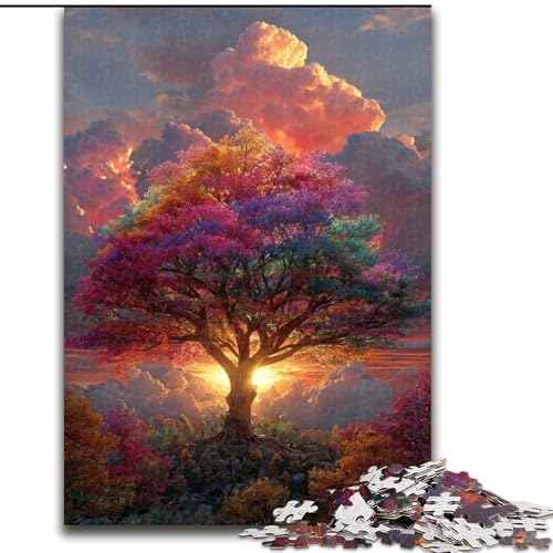Puzzles für Erwachsene und Jugendliche, 1000-teiliges Puzzle, Baum des Lebens, Elefantenspielzeug, Denkspiel, Geburtstagsgeschenk, Geschenke, Wandkunst für Kinder ab 14 Jahren (Größe 26x38cm) von LYXIANY