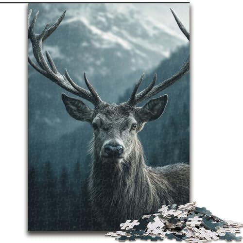 Puzzles für Erwachsene und Jugendliche, 1000-teiliges Puzzle, Tierhirsch, Elefantenspielzeug, Denkspiel, Geburtstagsgeschenk, Geschenke, Wandkunst für Kinder ab 14 Jahren (Größe 50x75cm) von LYXIANY