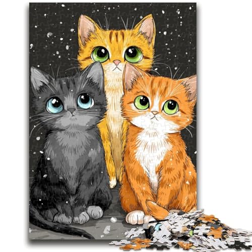 Puzzles für Erwachsene und Jugendliche, 1000-teiliges Puzzle DREI Katzen, für 14+, schwer zu vervollständigen, Aber lustiges und humorvolles Geburtstagsgeschenk, 38x26cm Puzzles für Erwachsene und Jugendliche, 1000-teiliges Puzzle DREI Katzen, für 14+, schwer zu vervollständigen, Aber lustiges und humorvolles Geburtstagsgeschenk, 38x26cm von LYXIANY