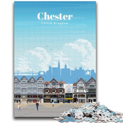 Puzzles für Erwachsene und Jugendliche, 1000-teiliges Puzzle Reise nach Chester, anspruchsvolles Spiel und Lernspiel für die ganze Familie zum Geburtstag, Weihnachten (Größe 50x75cm) von LYXIANY