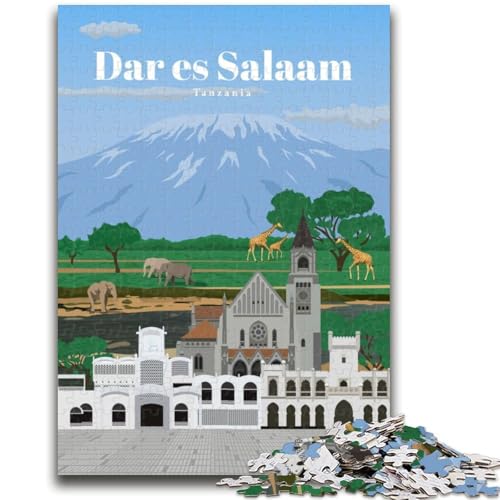 Puzzles für Erwachsene und Jugendliche, 1000-teiliges Puzzle Reise nach Daressalam, anspruchsvolles Spiel und Lernspiel für die ganze Familie zum Geburtstag, Weihnachten (Größe 50x75cm) von LYXIANY