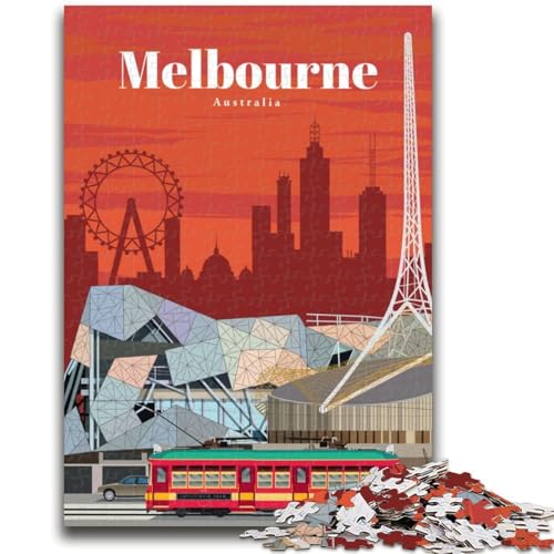 Puzzles für Erwachsene und Jugendliche, 1000-teiliges Puzzle Reise nach Melbourne, anspruchsvolles Spiel und Lernspiel für die ganze Familie zum Geburtstag, Weihnachten (Größe 50x75cm) von LYXIANY