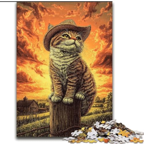 Puzzles für Erwachsene und Jugendliche, Bauernhofkatze, Lernspiele, Heimdekoration, Lernspiel für Geburtstag, Weihnachten, 50x75cm Puzzles für Erwachsene und Jugendliche, Bauernhofkatze, Lernspiele, Heimdekoration, Lernspiel für Geburtstag, Weihnachten, 50x75cm von LYXIANY