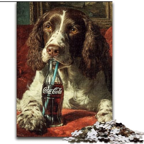 Puzzles für Erwachsene und Jugendliche, Cocker Spaniel, Dekomprimierendes intellektuelles Lernspielzeug, Geburtstagsgeschenk, Geschenke, Wandkunst (Größe 50x75cm) von LYXIANY