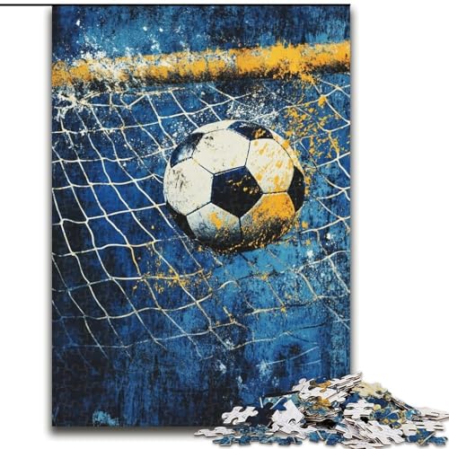 Puzzles für Erwachsene und Jugendliche, Fußball, Denksportaufgabe zur Wanddekoration, einzigartige Geburtstags 14-Jährige (Größe 26x38cm) von LYXIANY