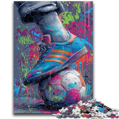 Puzzles für Erwachsene und Jugendliche, Fußball-Ölgemälde, Stressabbau, schwierige Herausforderung, gutes Geschenk für die ganze Familie, 26x38cm Puzzles für Erwachsene und Jugendliche, Fußball-Ölgemälde, Stressabbau, schwierige Herausforderung, gutes Geschenk für die ganze Familie, 26x38cm von LYXIANY