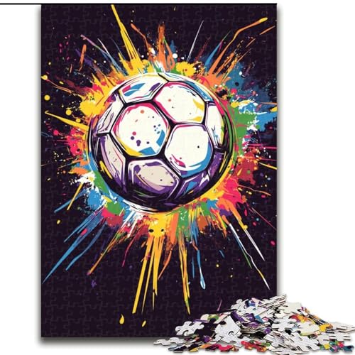 Puzzles für Erwachsene und Jugendliche, Graffiti-Fußball, geeignet für Personen ab 14 Jahren, Lernspiele, Wichtelgeschenke (Größe 50x75cm) von LYXIANY