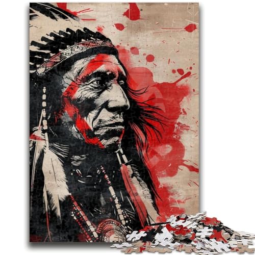 Puzzles für Erwachsene und Jugendliche, Indianer, Stressabbau, schwierige Herausforderung, gutes Geschenk für die ganze Familie, 26x38cm Puzzles für Erwachsene und Jugendliche, Indianer, Stressabbau, schwierige Herausforderung, gutes Geschenk für die ganze Familie, 26x38cm von LYXIANY