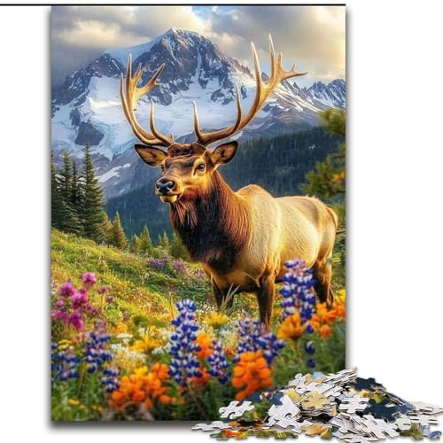 Puzzles für Erwachsene und Jugendliche, Puzzle, Alpengämse, Spielzeug, Lernspiele, Stressabbau, tolle Geschenke und Spielzeuge, 26x38cm von LYXIANY
