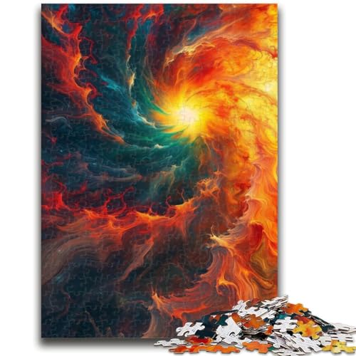 Puzzles für Erwachsene und Jugendliche, Puzzle, Bunte Explosionsgalaxie, dekomprimierendes intellektuelles Lernspielzeug, geeignet für Paare ab 14 Jahren, 26x38cm von LYXIANY