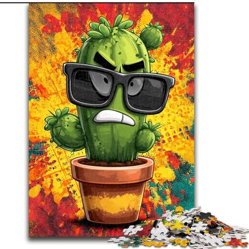 Puzzles für Erwachsene und Jugendliche, Puzzle, Kaktus, Topfpflanzen, Spielzeug, Lernspiele, Stressabbau, tolle Geschenke und Spielzeuge, 26x38cm von LYXIANY