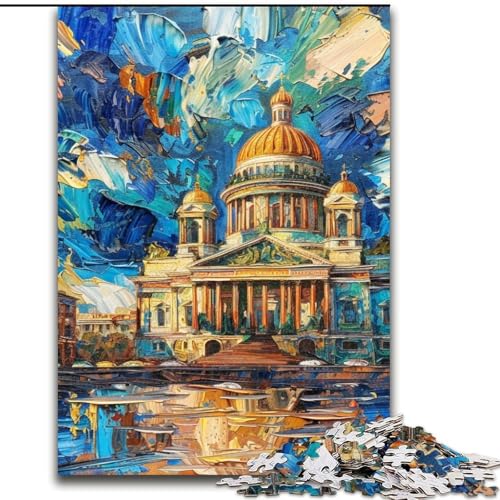 Puzzles für Erwachsene und Jugendliche, Puzzle, Ölgemälde Taj Mahal, für Kinder ab 14 Jahren, pädagogisches Lernspielzeug, Familienspiele, Geburtstagsgeschenk (Größe 26x38cm) von LYXIANY
