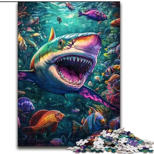 Puzzles für Erwachsene und Jugendliche, Puzzle, Ozeanhai-Spielzeug, Lernspiele, Stressabbau, tolle Geschenke und Spielzeuge, 50x75cm von LYXIANY