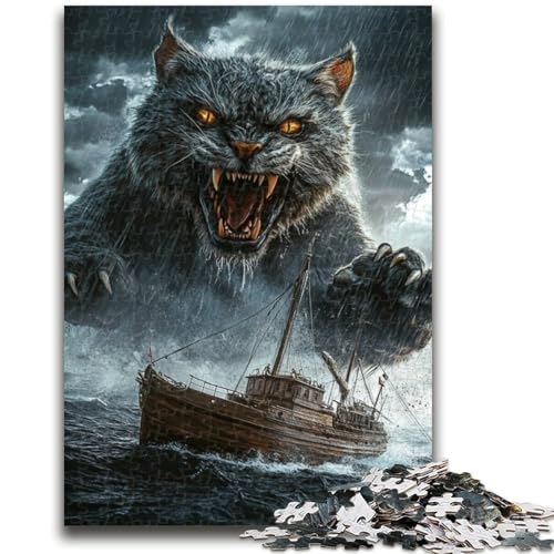 Puzzles für Erwachsene und Jugendliche, Puzzle, Seekatzen-Monster, Spielzeug, Lernspiele, Stressabbau, einzigartige Heimdekoration und Geschenke, 50x75cm von LYXIANY