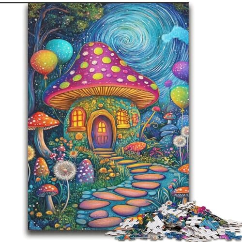 Puzzles für Erwachsene und Jugendliche, Puzzle „Pilzhaus“, ab 14 Jahren, Denkspiel, Weihnachts- und Geburtstagsgeschenke, 70x100cm von LYXIANY
