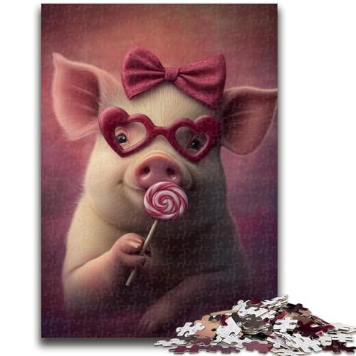 Puzzles für Erwachsene und Jugendliche, Puzzle „Rosa Schwein“, Quizspiel, ganze Familie, 50x75cm Puzzles für Erwachsene und Jugendliche, Puzzle „Rosa Schwein“, Quizspiel, ganze Familie, 50x75cm von LYXIANY
